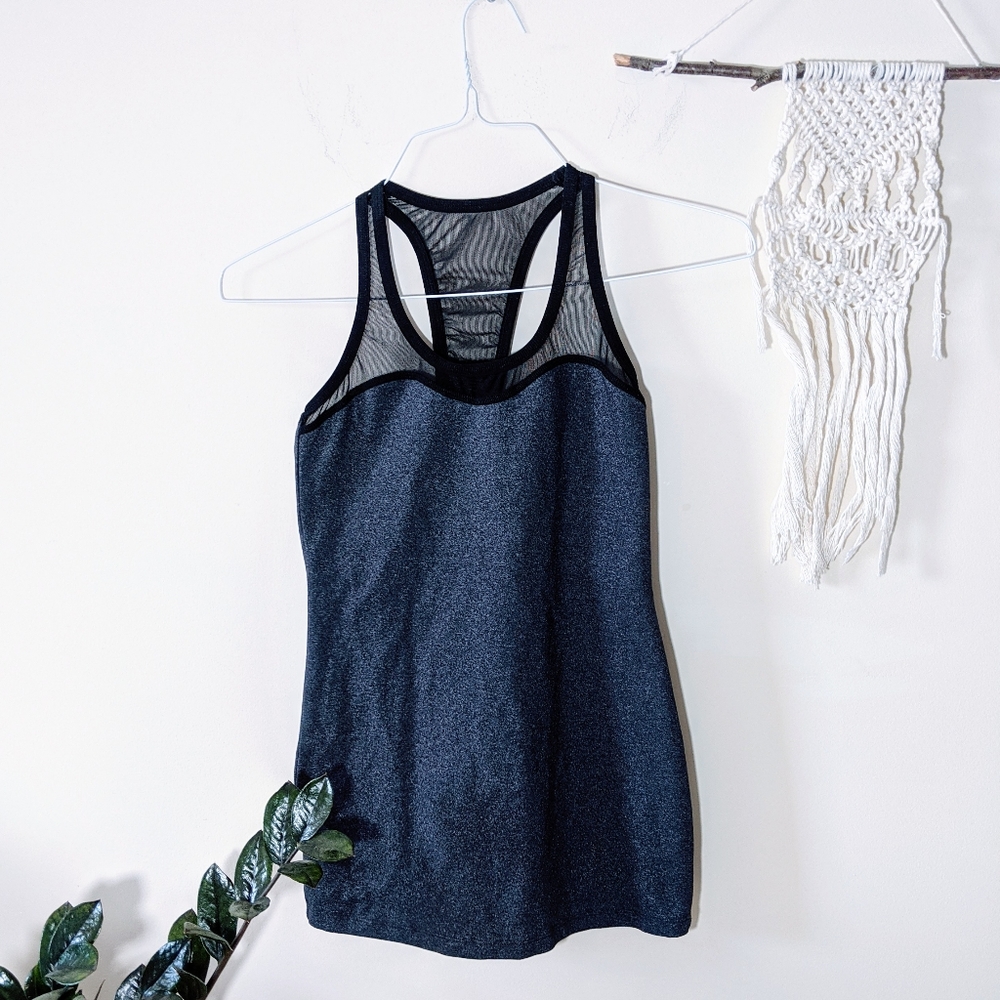 Beyond Yoga Dark Gray Racer Back Tank Top